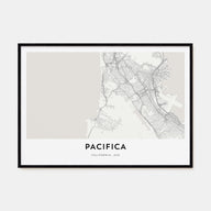 Pacifica Map Landscape Poster