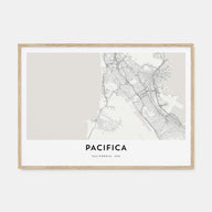 Pacifica Map Landscape Poster
