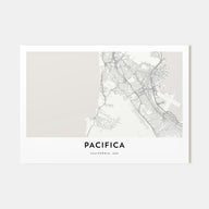 Pacifica Map Landscape Poster