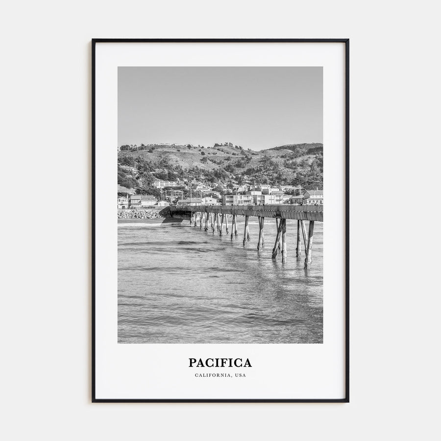 Pacifica Portrait B&W Poster