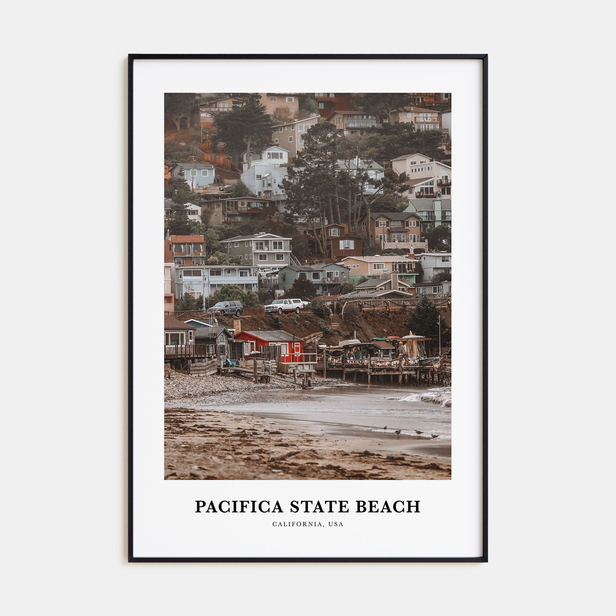 Pacifica State Beach Portrait Color Poster