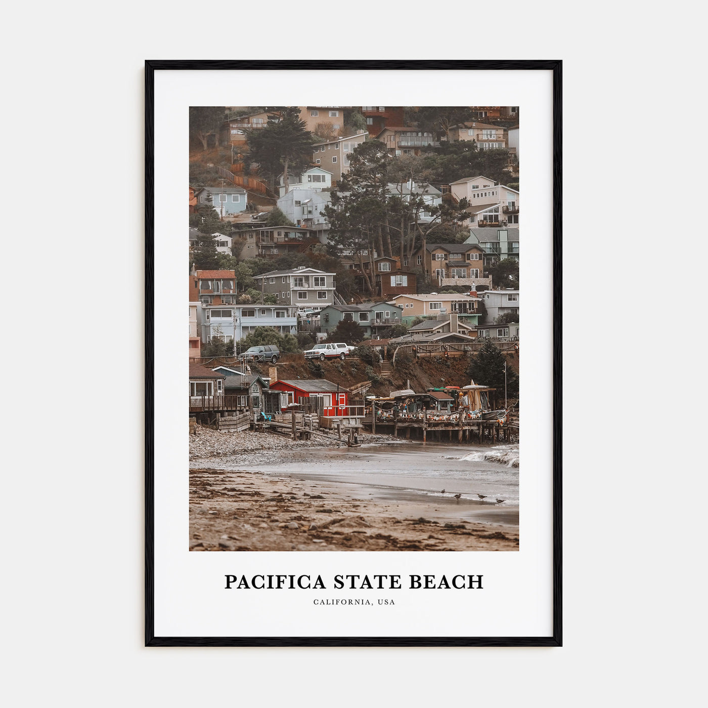 Pacifica State Beach Portrait Color Poster
