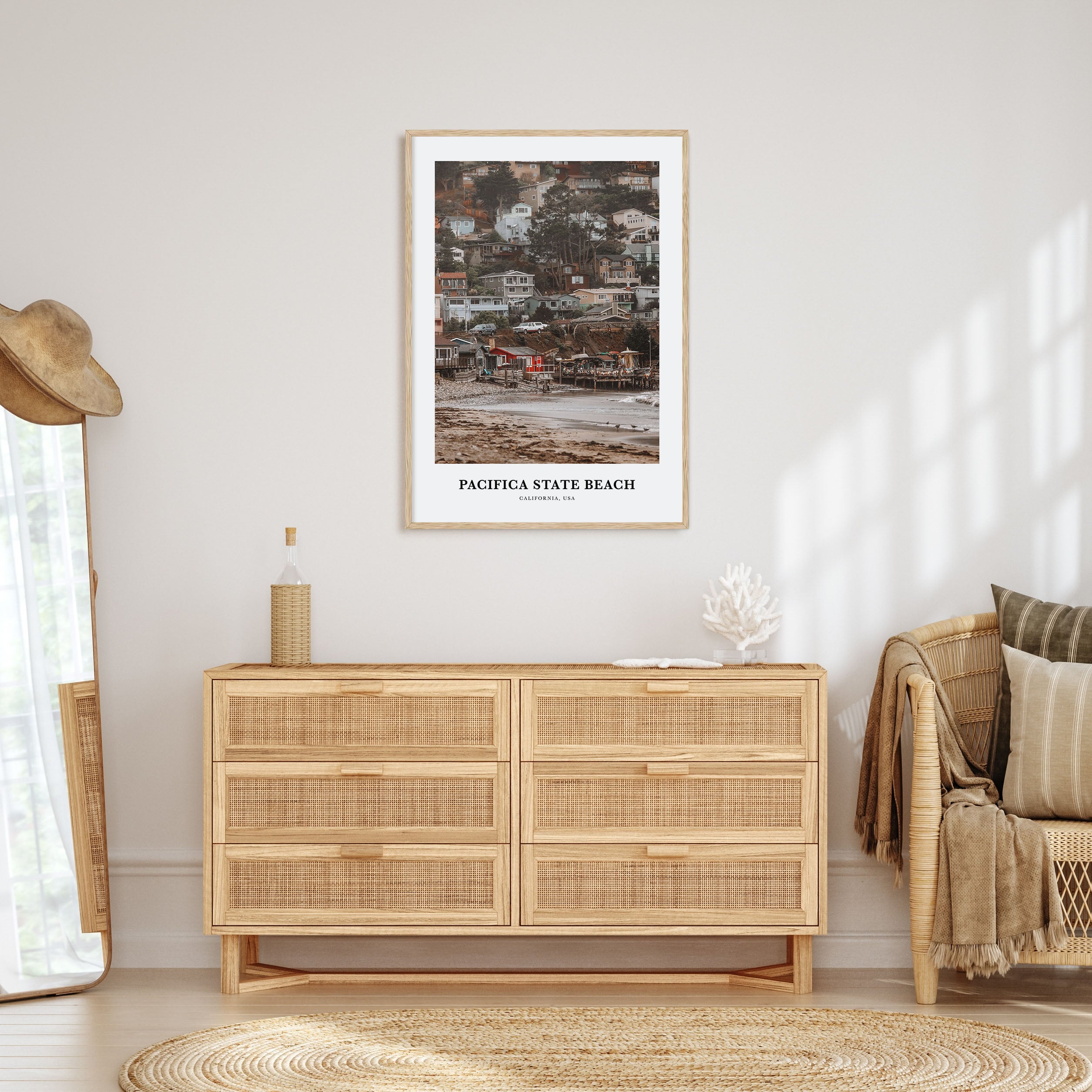 Pacifica State Beach Portrait Color Poster