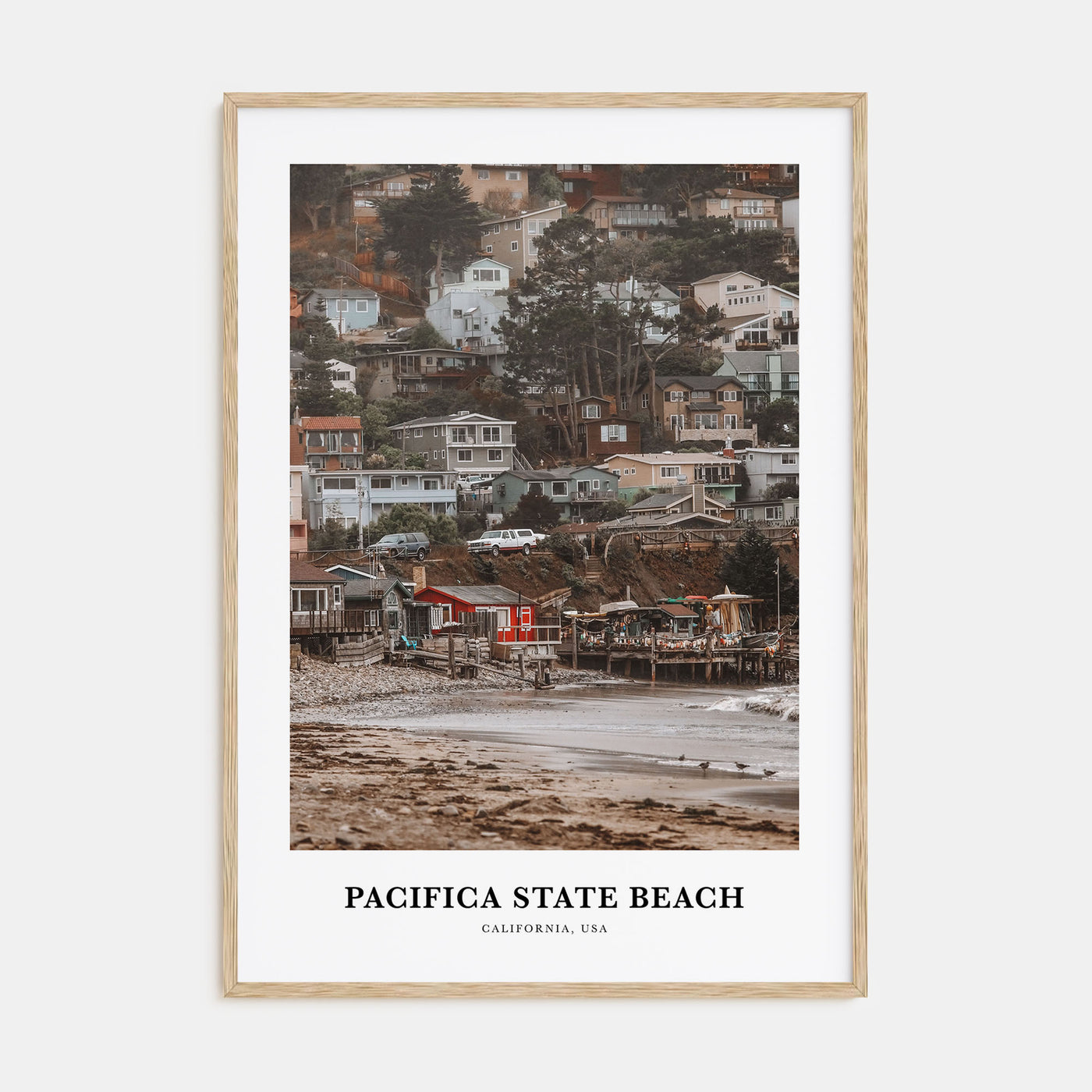 Pacifica State Beach Portrait Color Poster