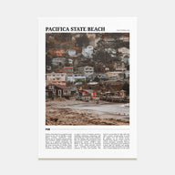 Pacifica State Beach Travel Color Poster