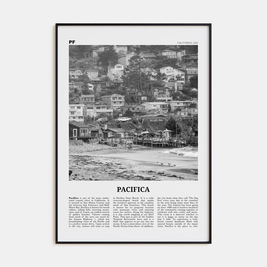 Pacifica Travel B&W No 1 Poster