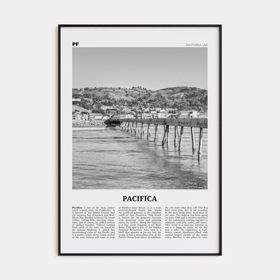 Pacifica Travel B&W No 2 Poster