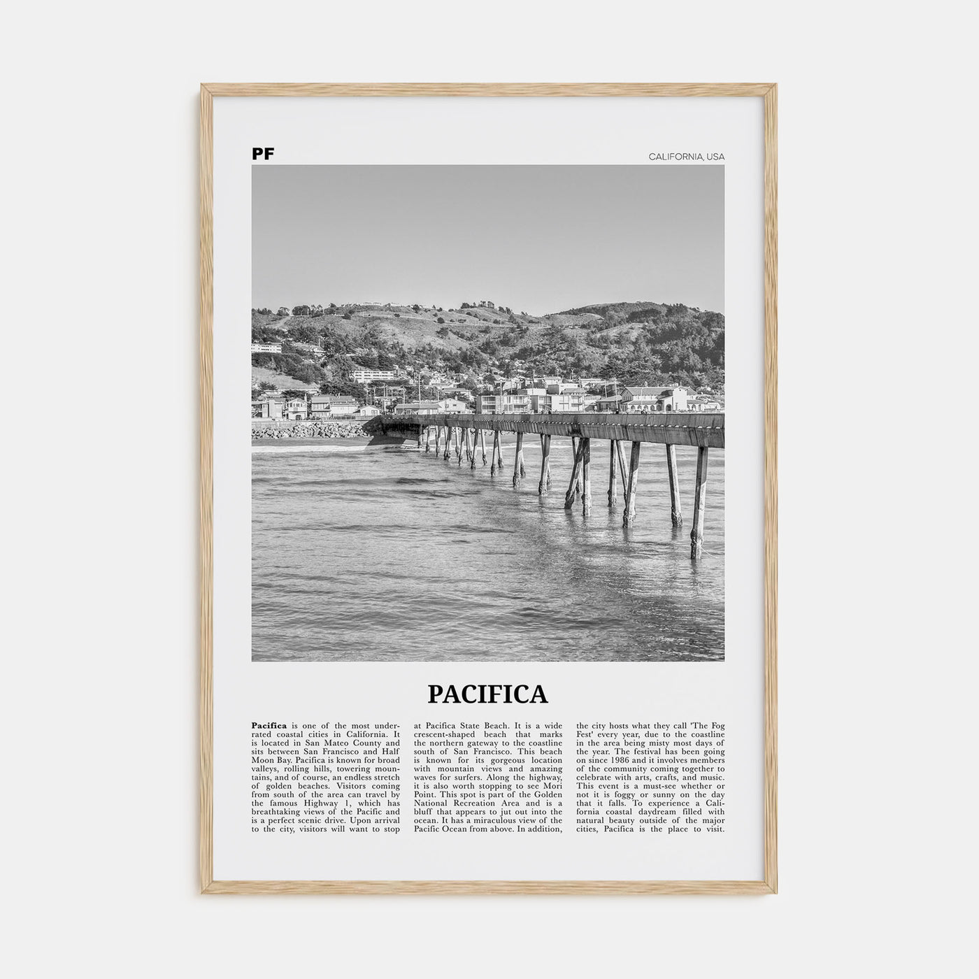 Pacifica Travel B&W No 2 Poster