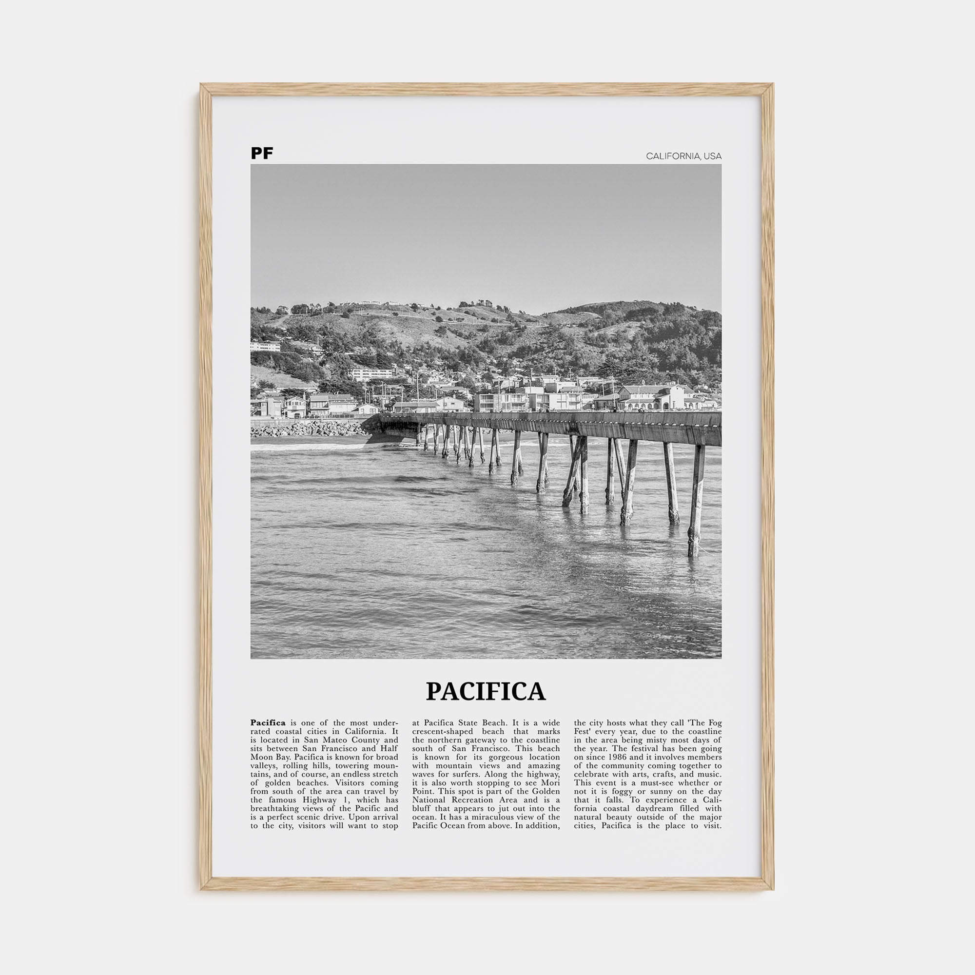 Pacifica Travel B&W No 2 Poster