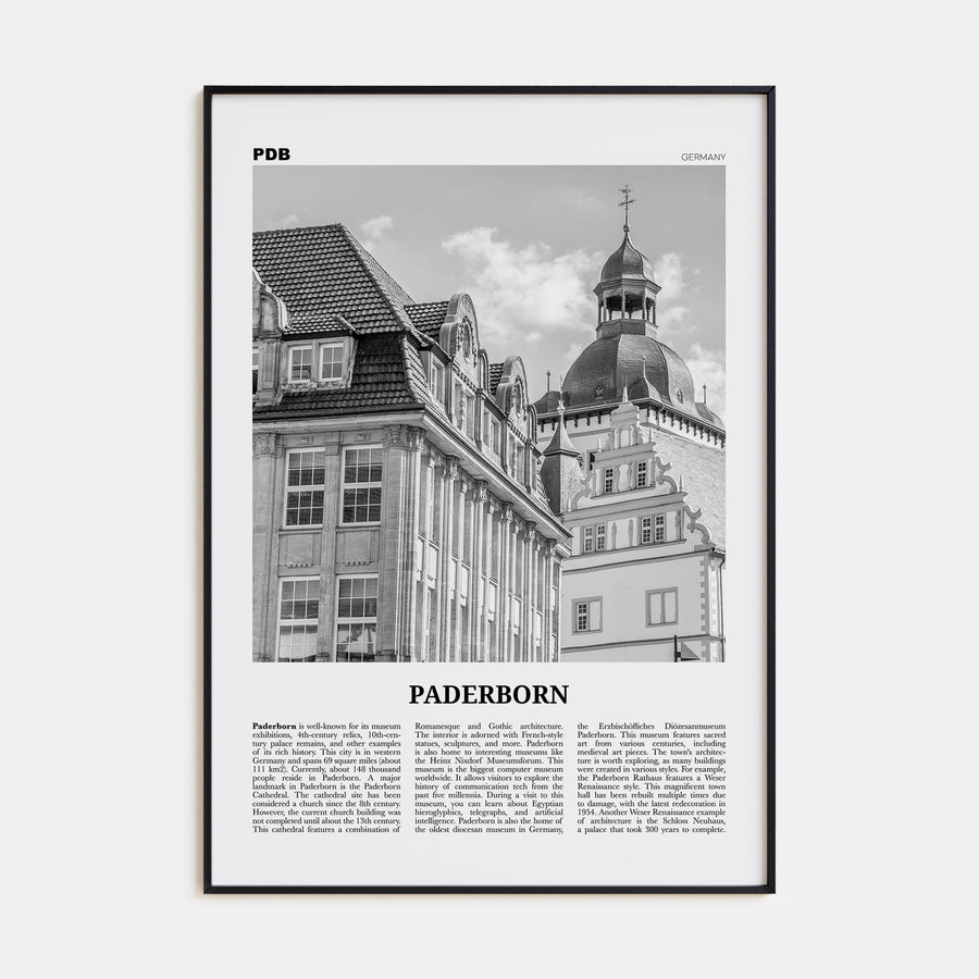 Paderborn Travel B&W Poster