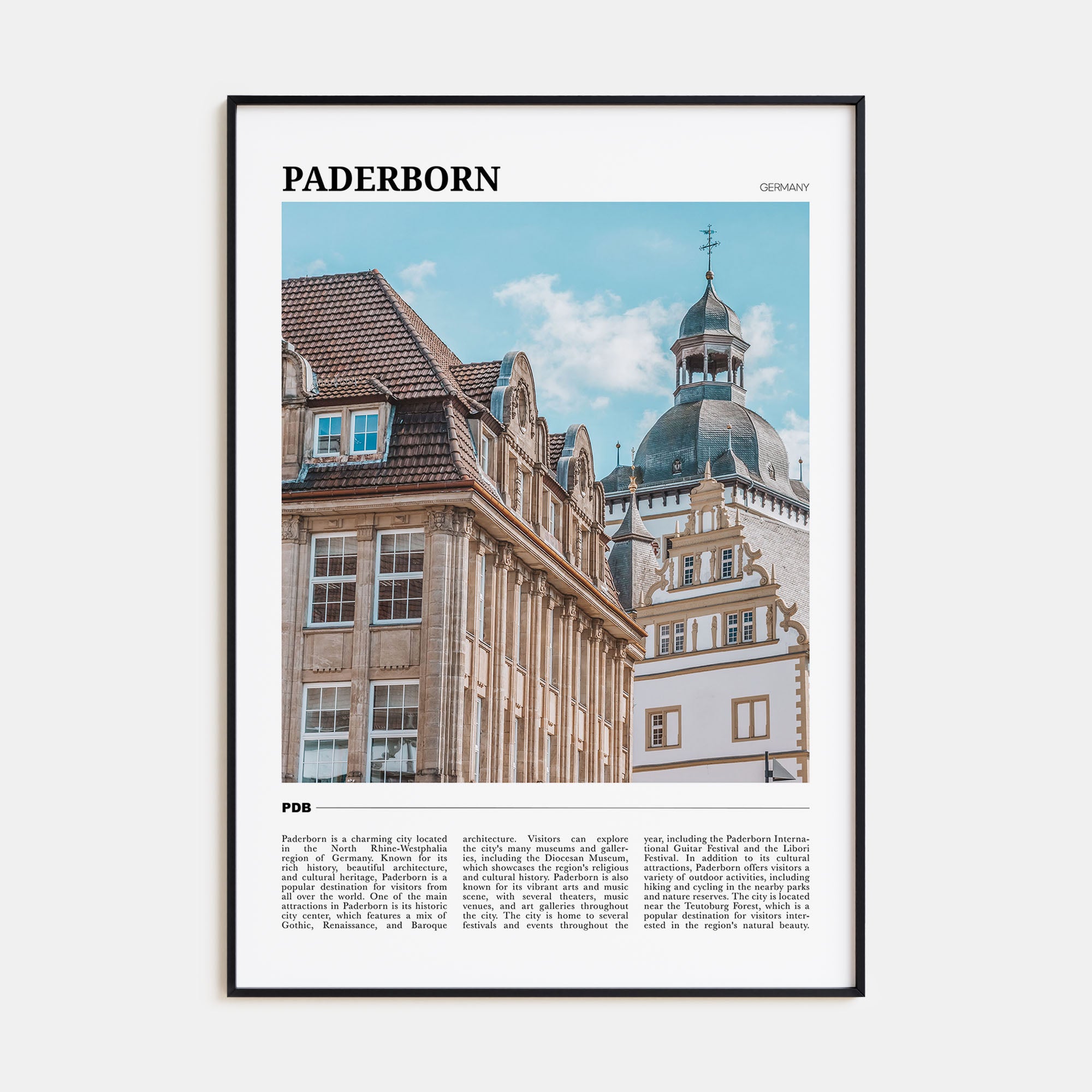 Paderborn Travel Color Poster