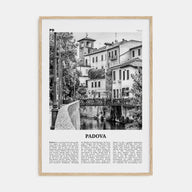 Padova Travel B&W Poster