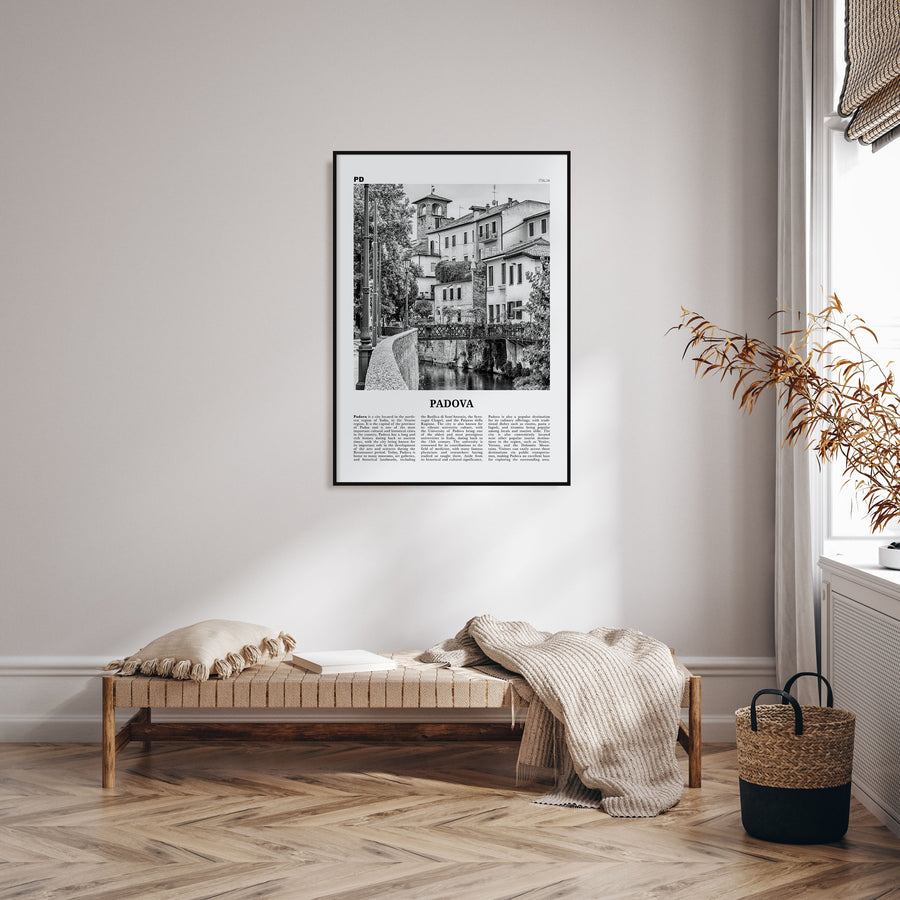 Padova Travel B&W Poster