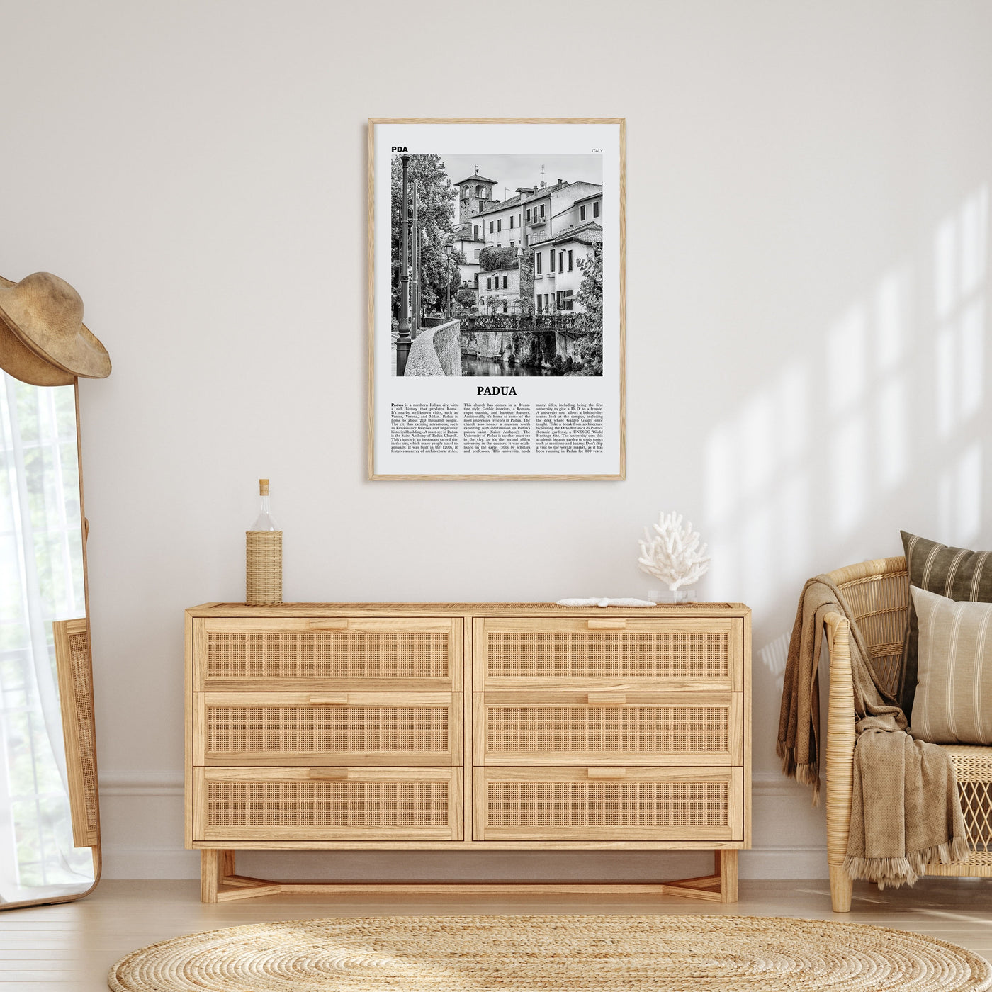 Padua Travel B&W Poster