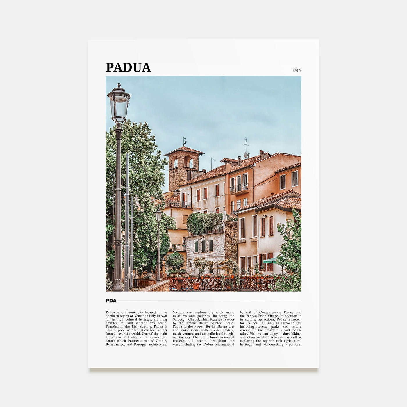 Padua Travel Color Poster