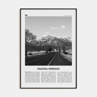 Pagosa Springs Travel B&W Poster