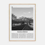 Pagosa Springs Travel B&W Poster