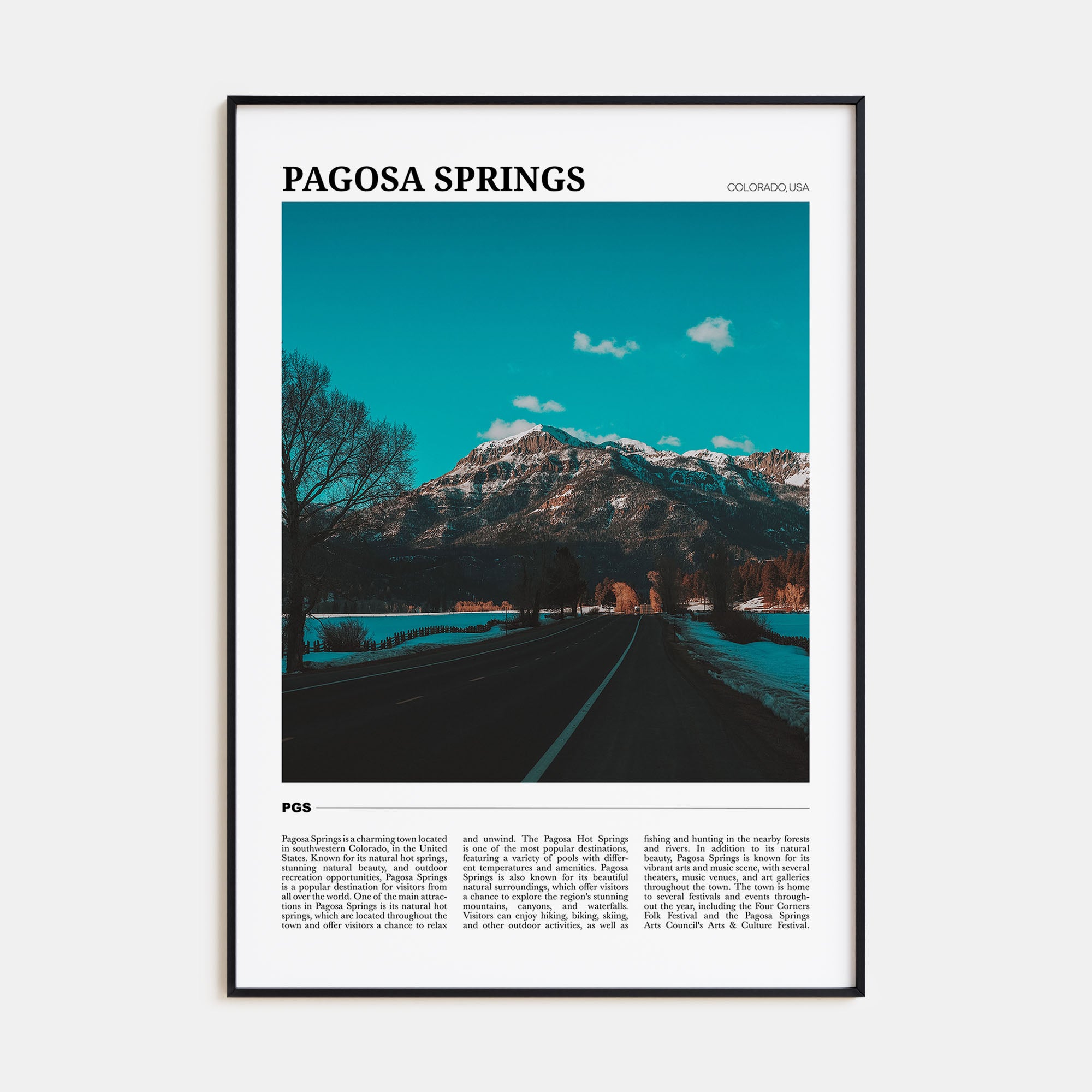 Pagosa Springs Travel Color Poster