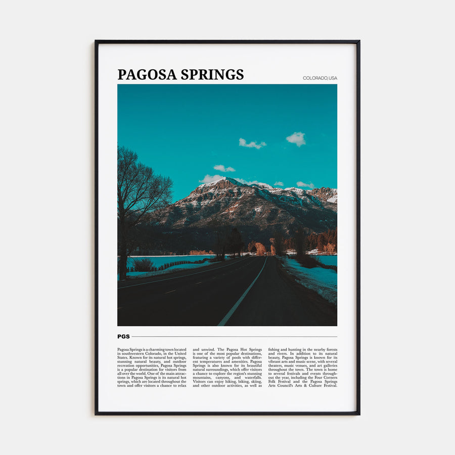 Pagosa Springs Travel Color Poster