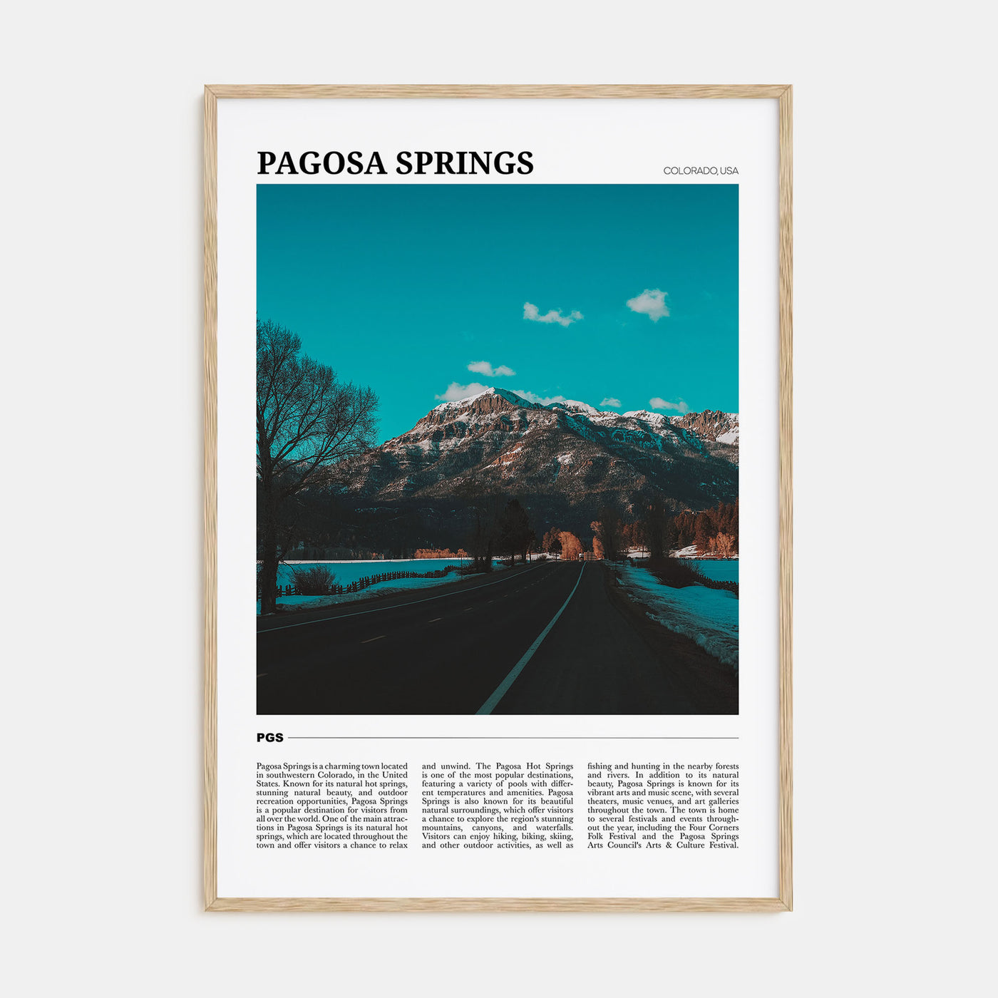 Pagosa Springs Travel Color Poster