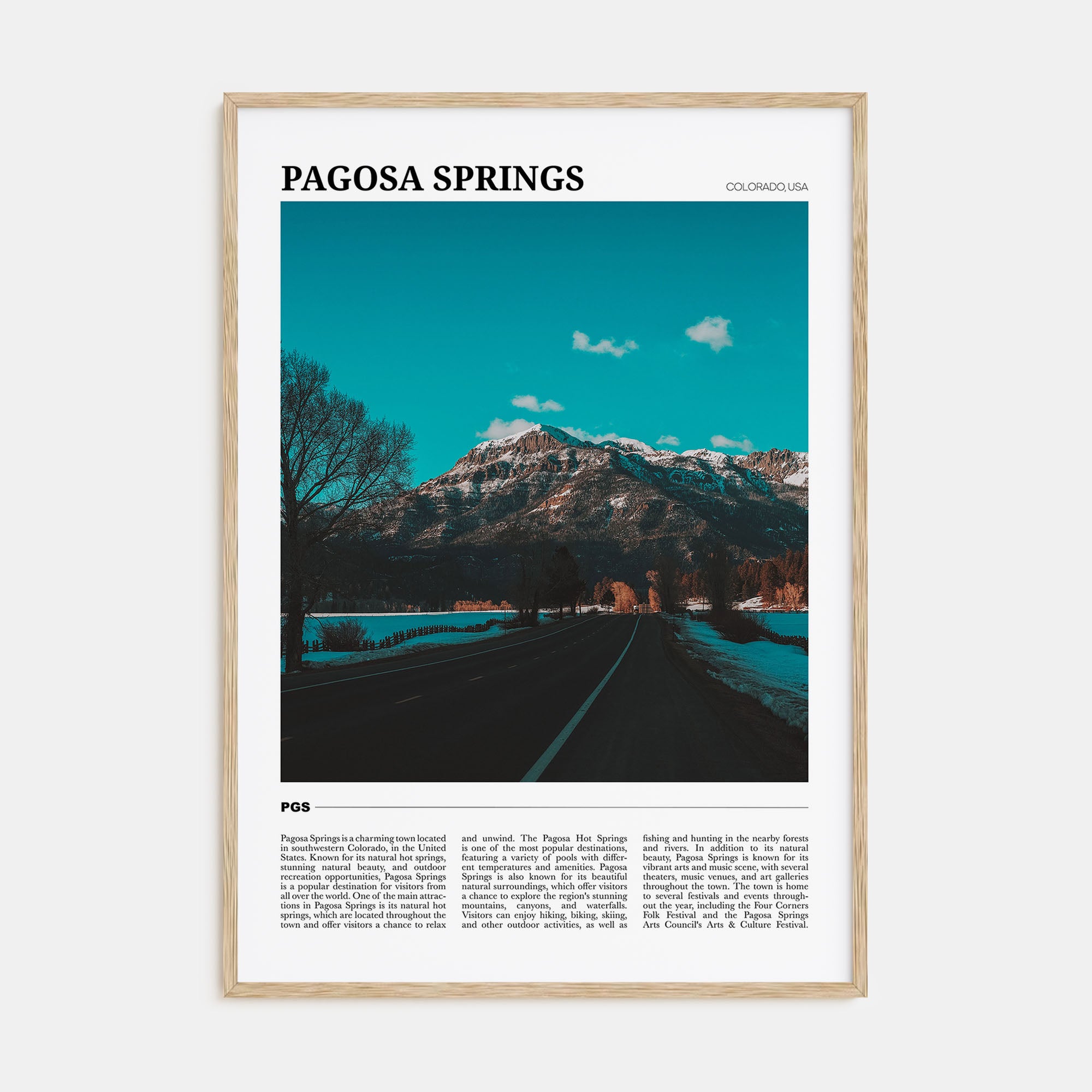 Pagosa Springs Travel Color Poster