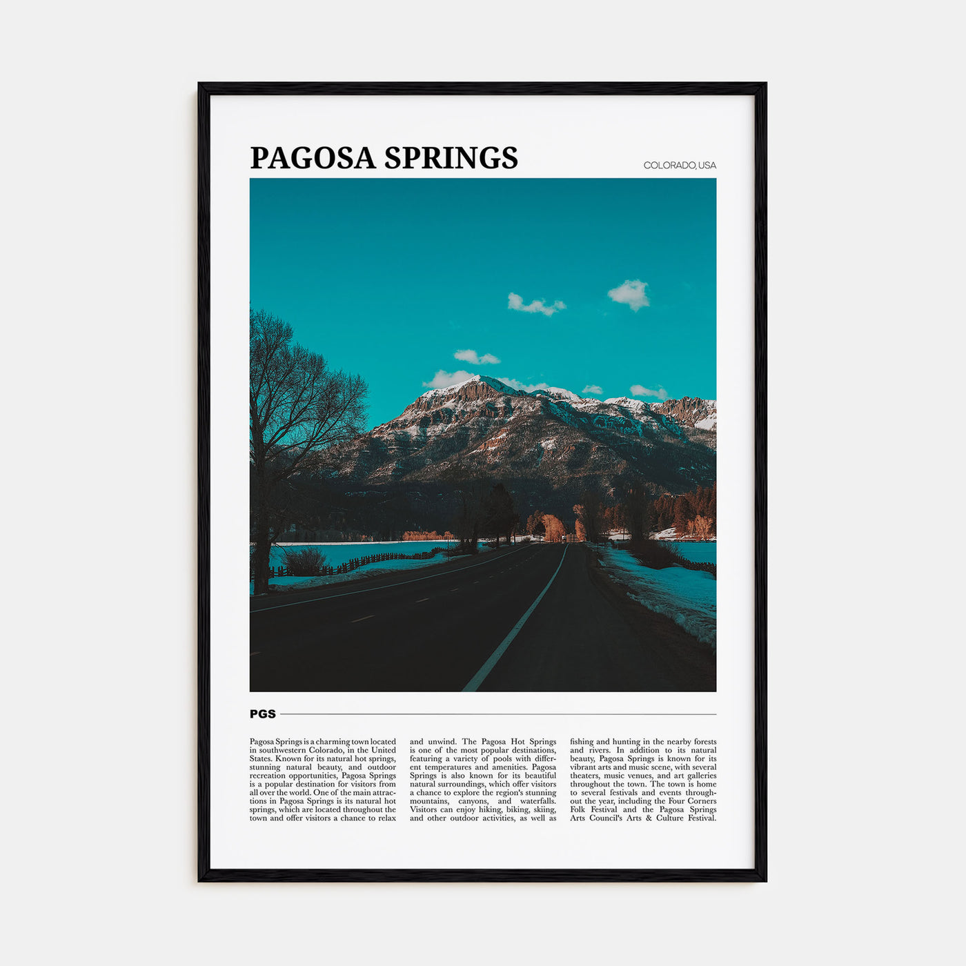 Pagosa Springs Travel Color Poster