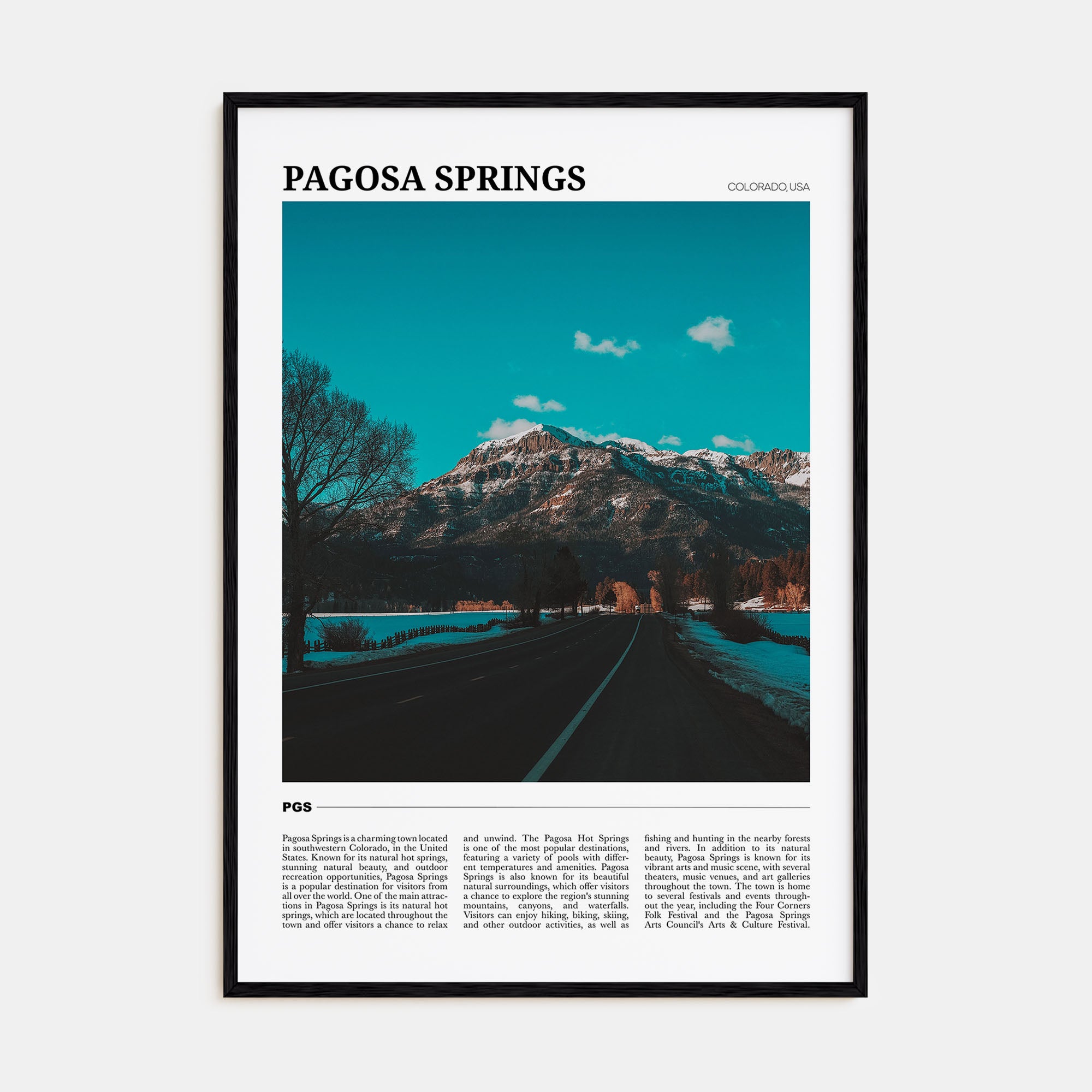 Pagosa Springs Travel Color Poster