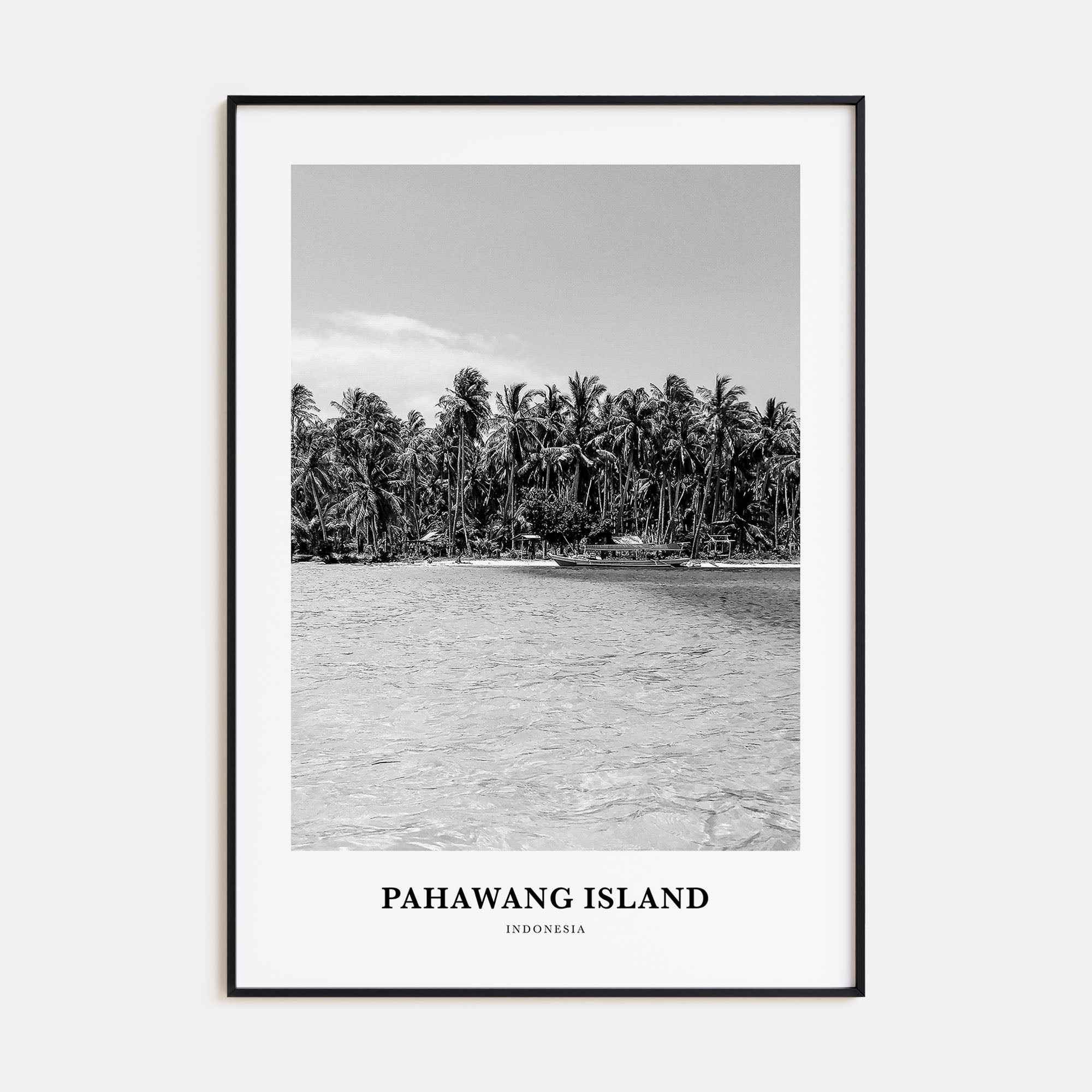 Pahawang Island Portrait B&W Poster