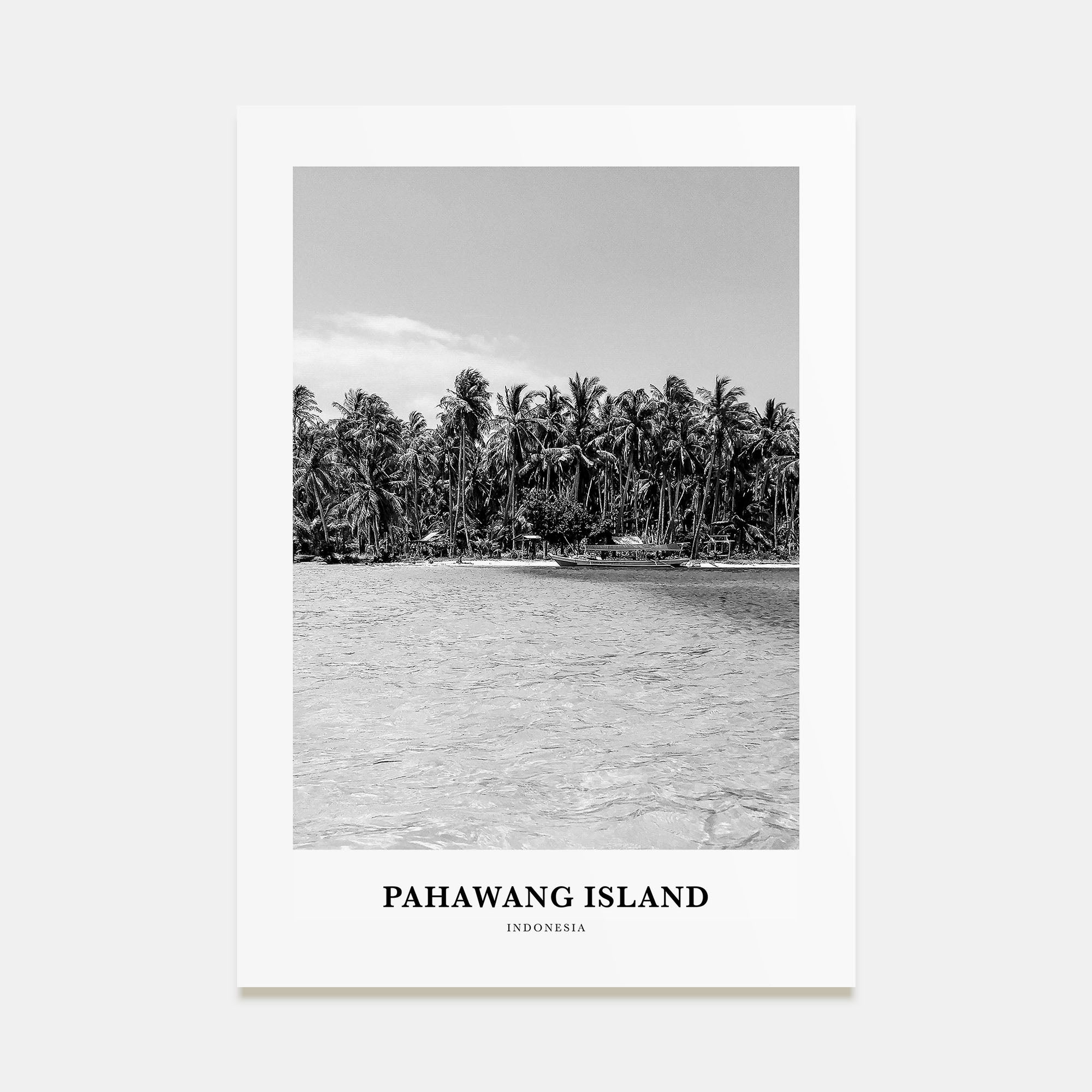 Pahawang Island Portrait B&W Poster