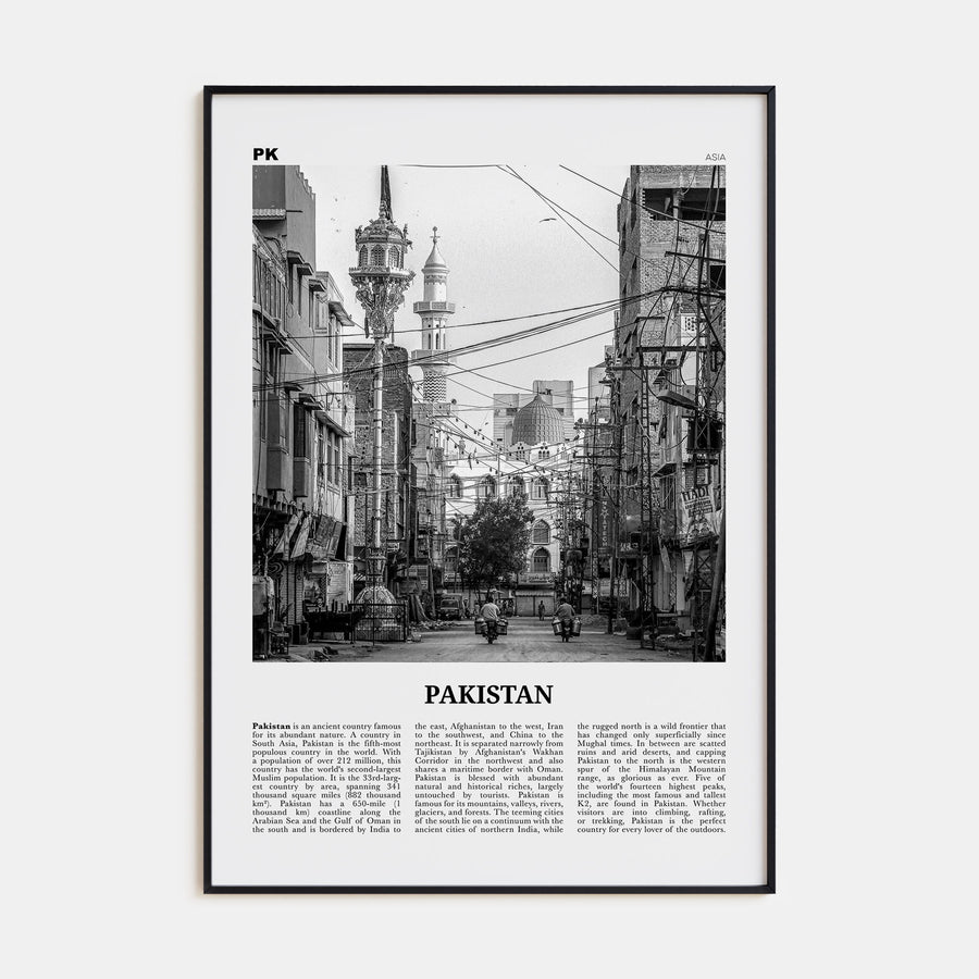 Pakistan Travel B&W No 1 Poster