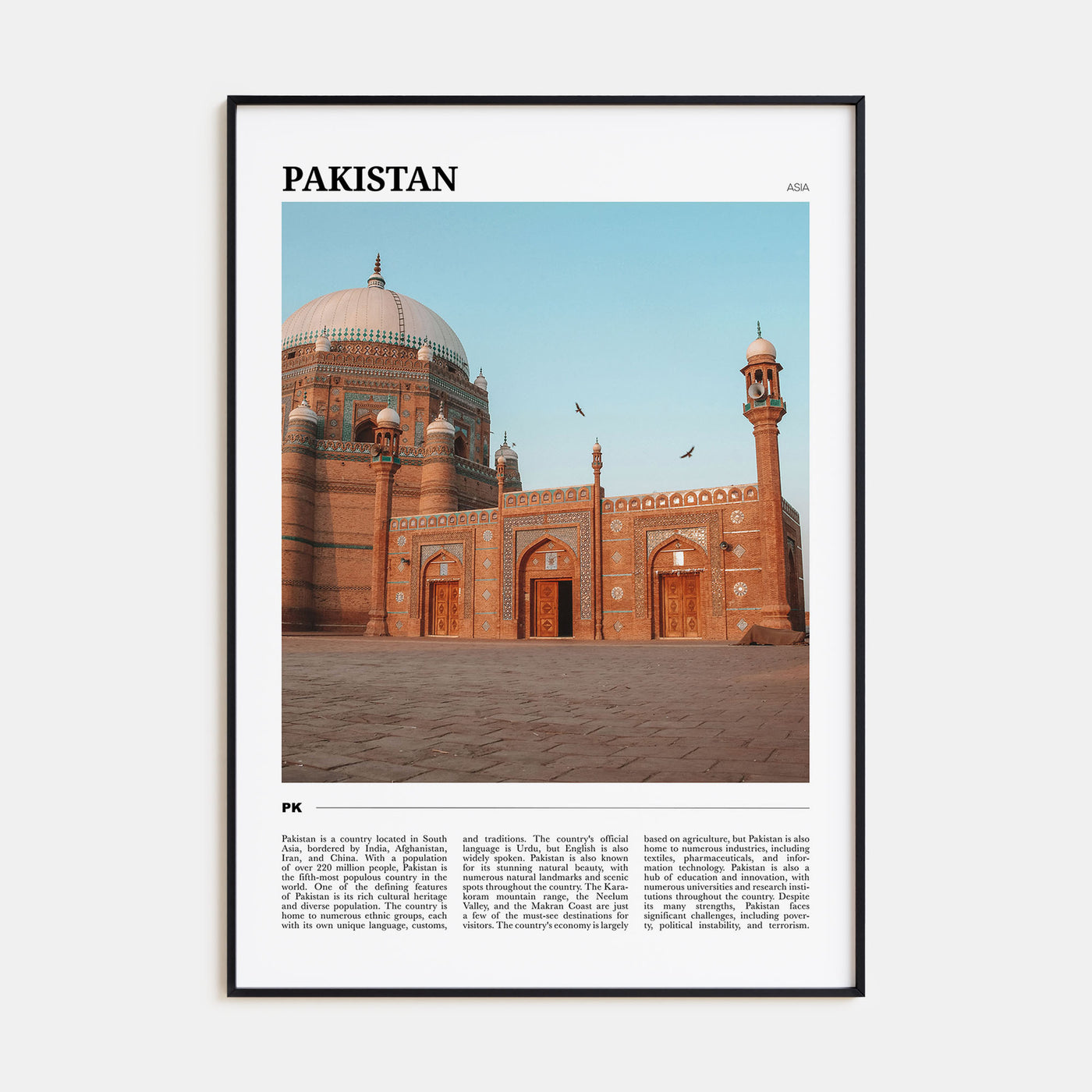 Pakistan Travel Color Poster