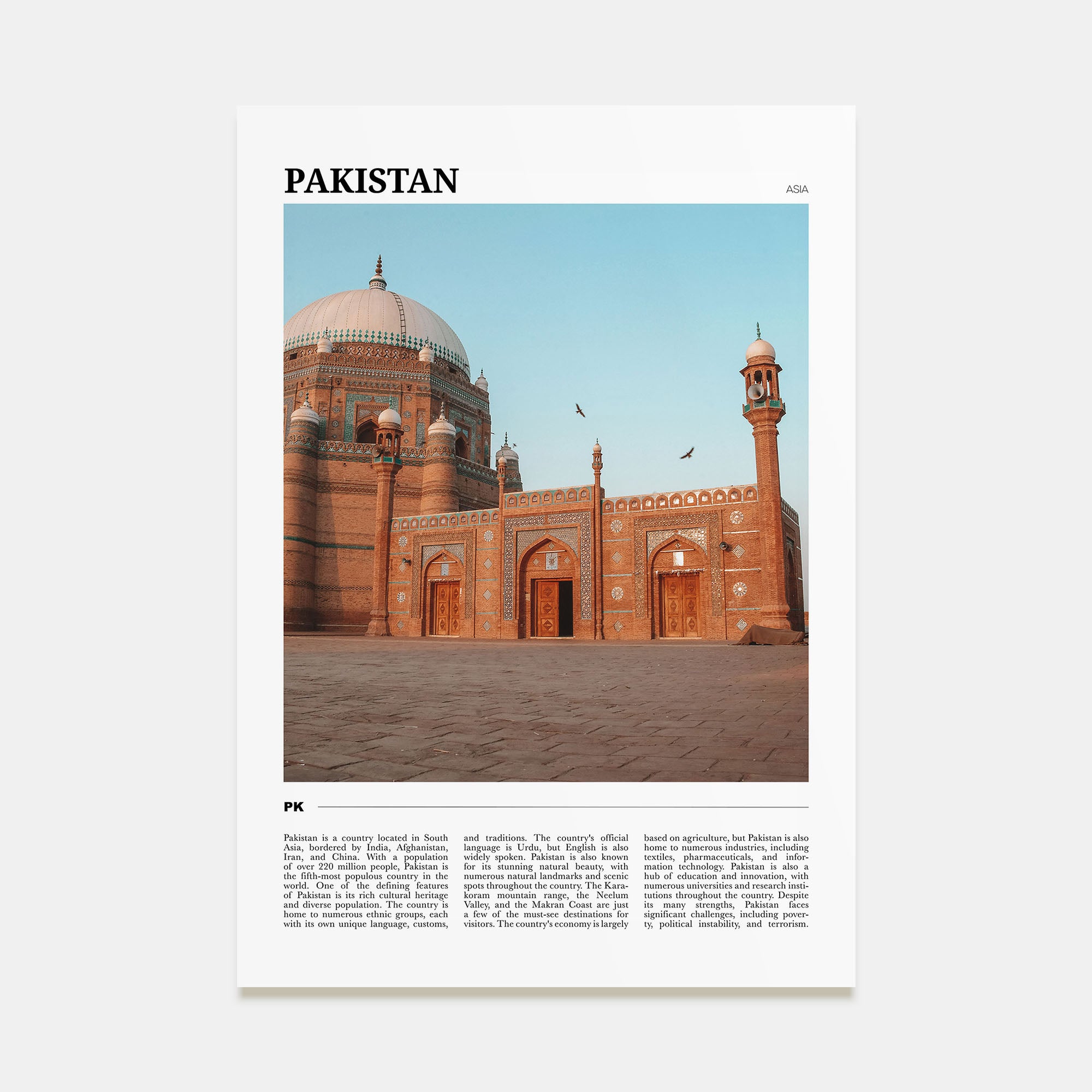 Pakistan Travel Color Poster