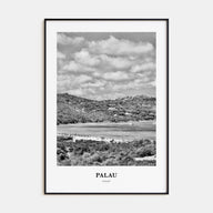 Palau, Italy Portrait B&W Poster
