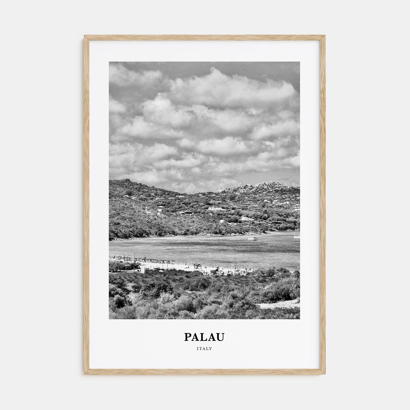 Palau, Italy Portrait B&W Poster
