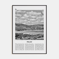 Palau, Italy Travel B&W Poster