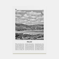 Palau, Italy Travel B&W Poster