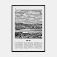 Palau, Italy Travel B&W Poster