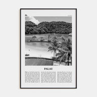 Palau, Oceania Travel B&W Poster