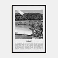 Palau, Oceania Travel B&W Poster