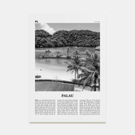 Palau, Oceania Travel B&W Poster