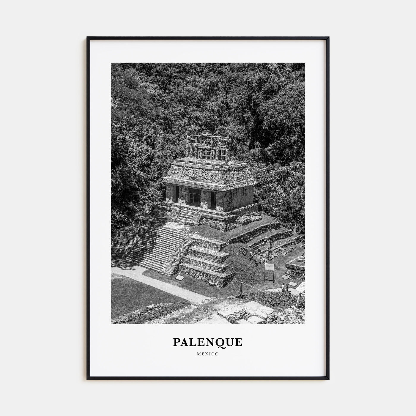 Palenque Portrait B&W Poster