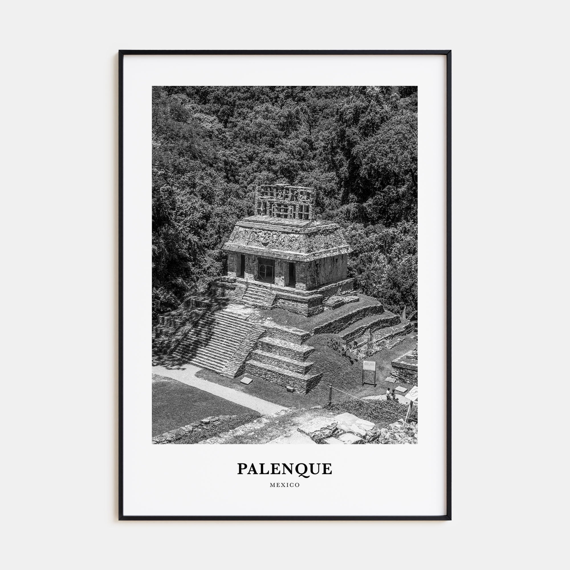 Palenque Portrait B&W Poster