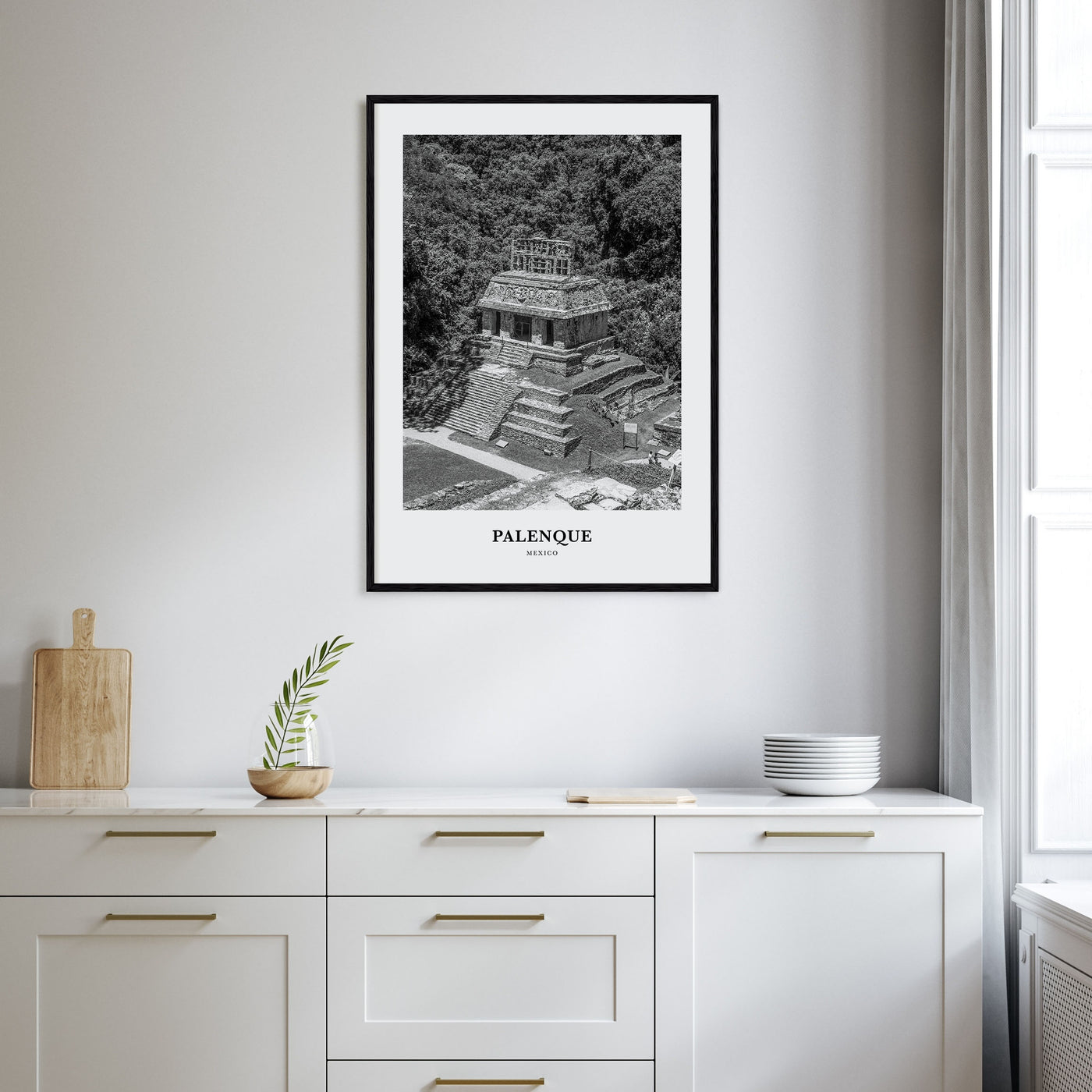 Palenque Portrait B&W Poster