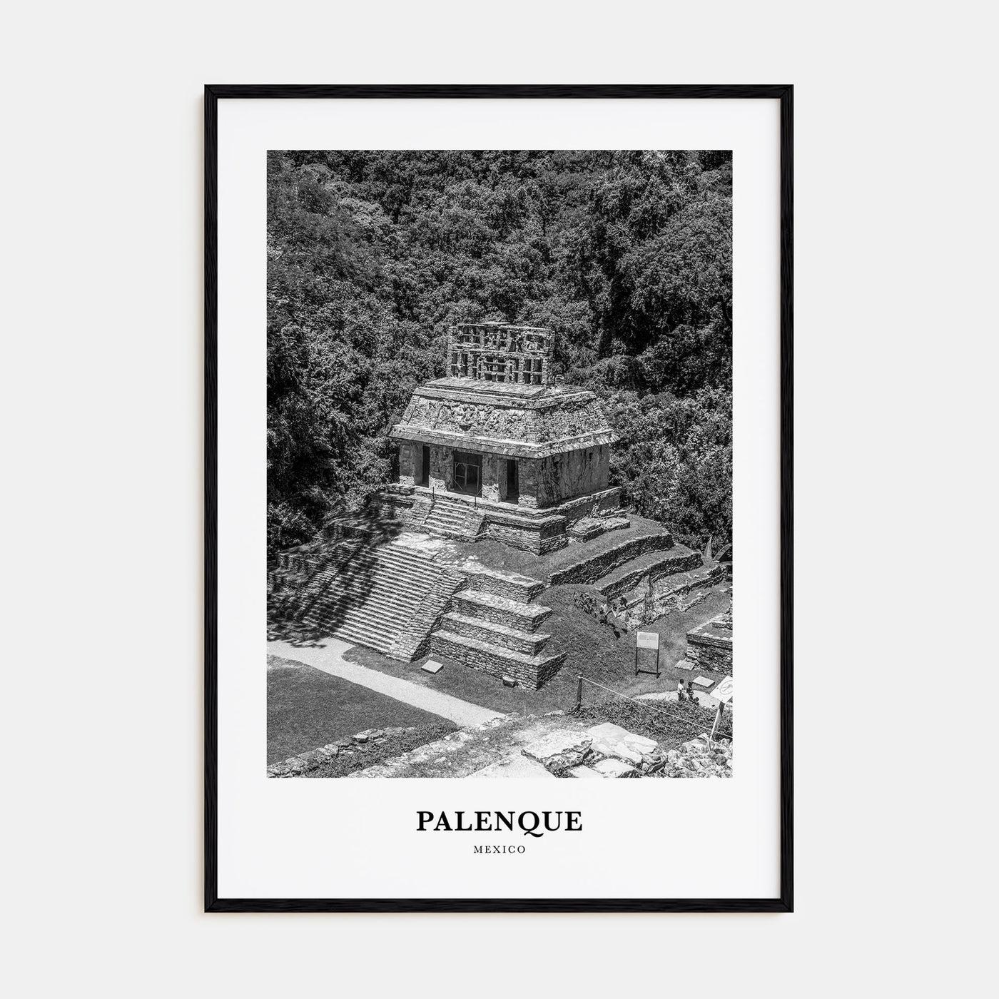 Palenque Portrait B&W Poster