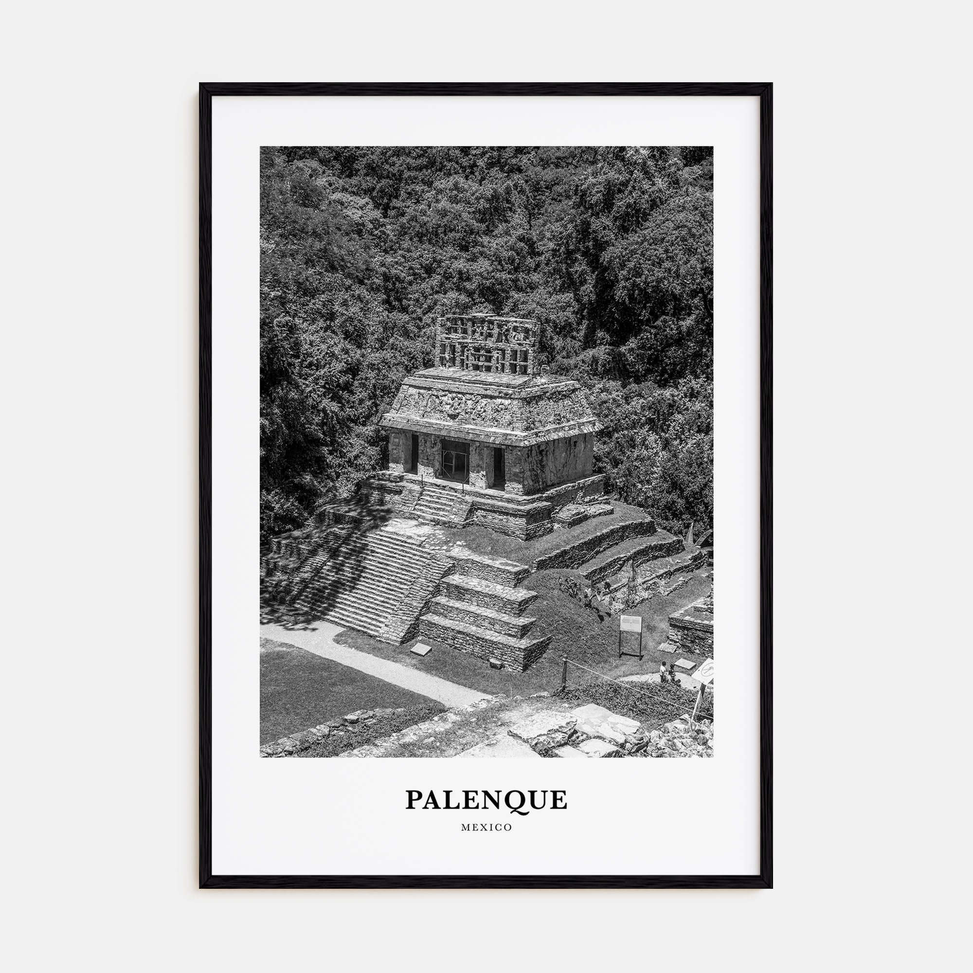 Palenque Portrait B&W Poster