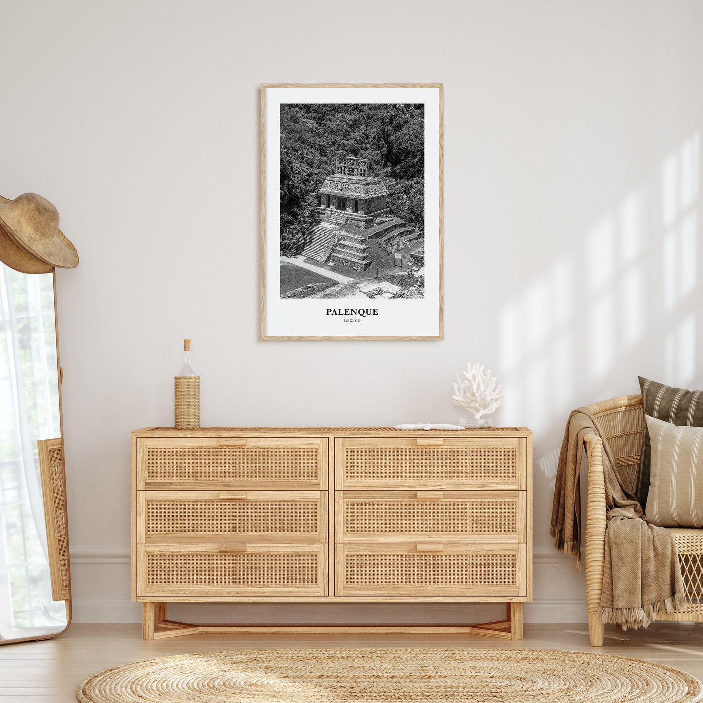 Palenque Portrait B&W Poster