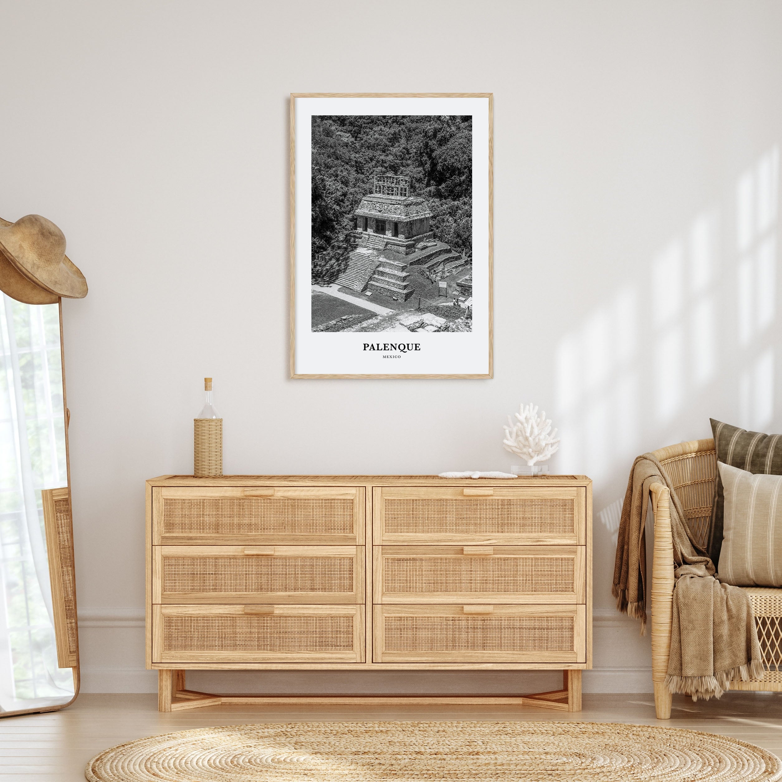 Palenque Portrait B&W Poster