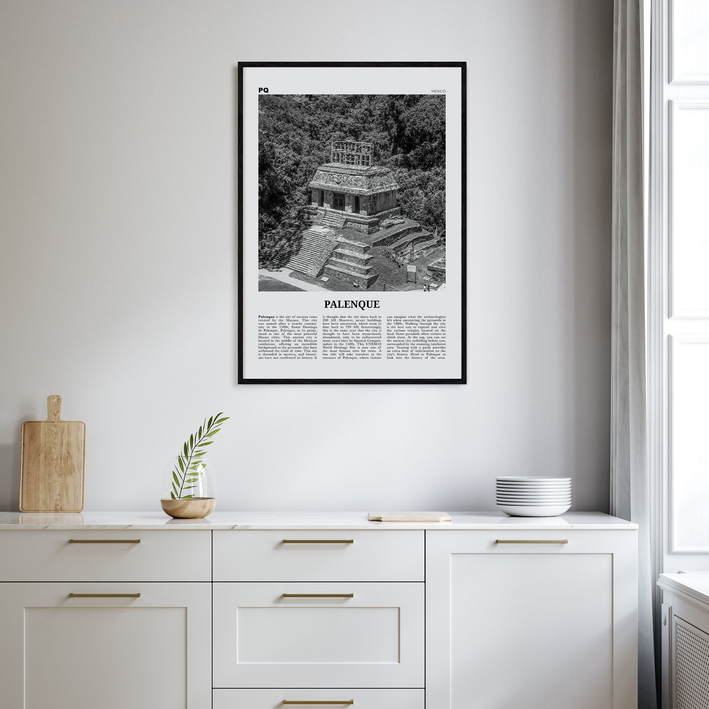 Palenque Travel B&W Poster