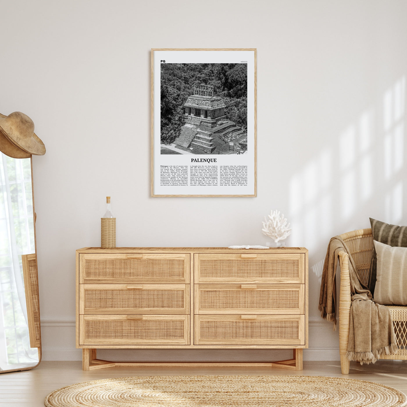 Palenque Travel B&W Poster