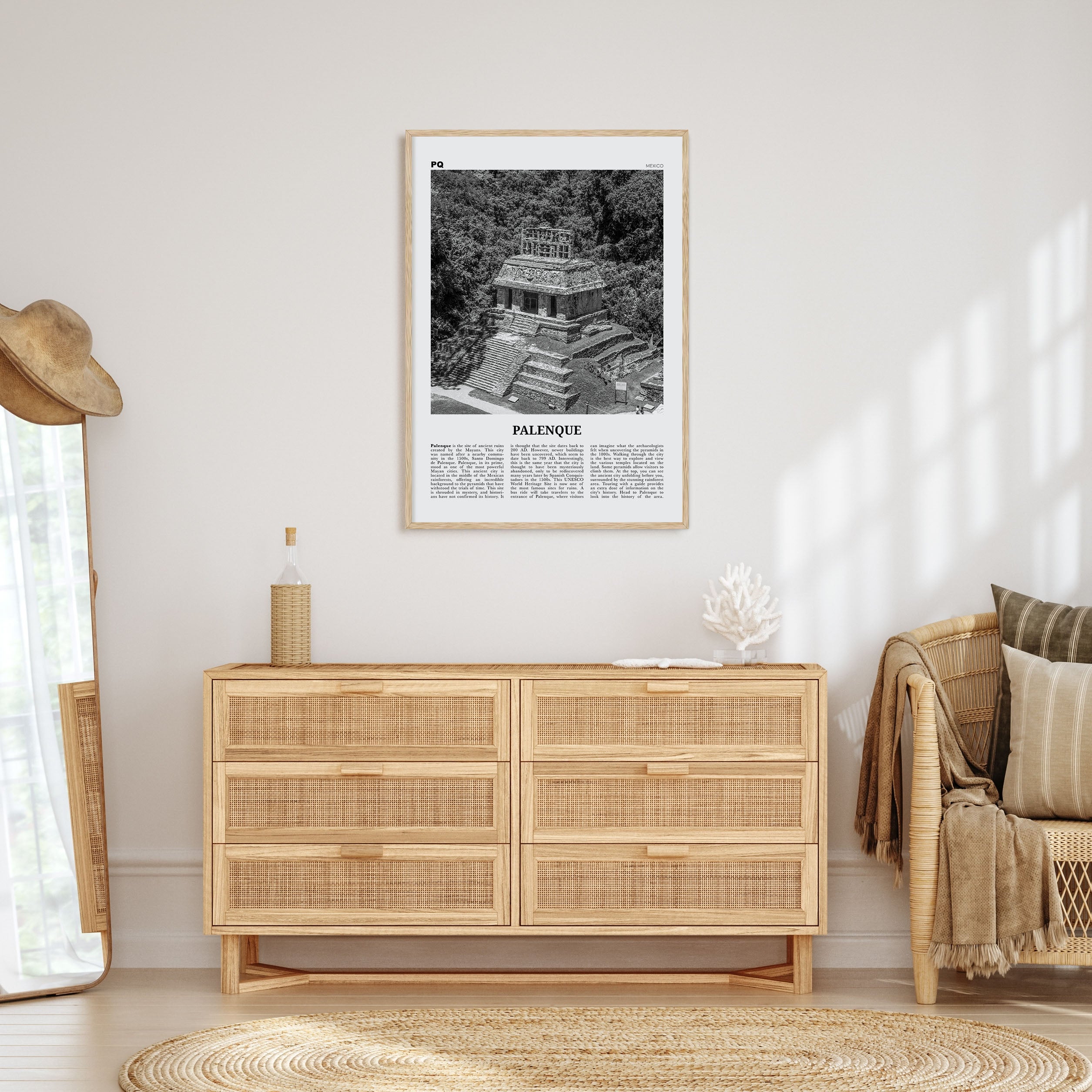 Palenque Travel B&W Poster